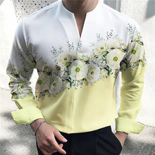 Carregar imagem no visualizador da galeria, Camisa floral masculina com decote em V
