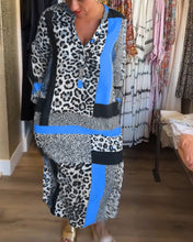 Carregar imagem no visualizador da galeria, Vestido com estampa geométrica leopardo

