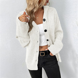 Casaco cardigan de malha com cordão