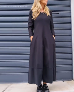 Vestido com zíper e bainha de cor sólida