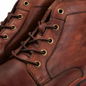 Botas masculinas de couro genuíno à prova d'água antiderrapante com palmilha para caminhada casual Chukka