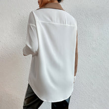 Carregar imagem no visualizador da galeria, Camisa feminina de chiffon manga longa
