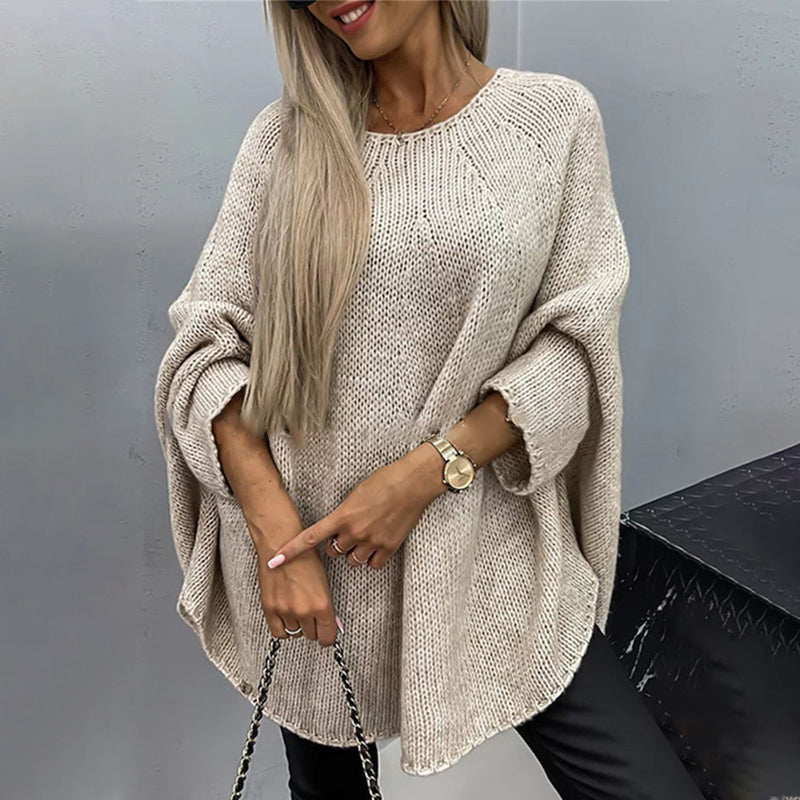 CAMISOLA DE MALHA PONCHO COM PESCOÇO