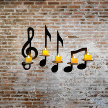 Carregar imagem no visualizador da galeria, Aplique de parede Black Music Note
