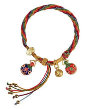 Carregar imagem no visualizador da galeria, Elegante arco-íris overgild mão tricô animal colorido corda charme pulseira
