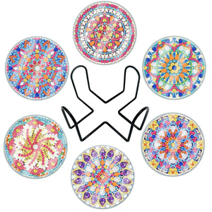 6 unidades / conjunto Conjunto de mandala clássica com pintura de diamante e decoração de presente