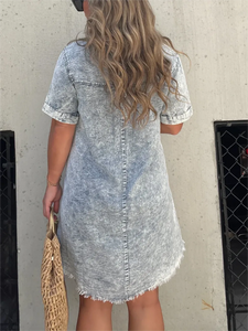 VESTIDO CAMISA LAVADO SENHORA